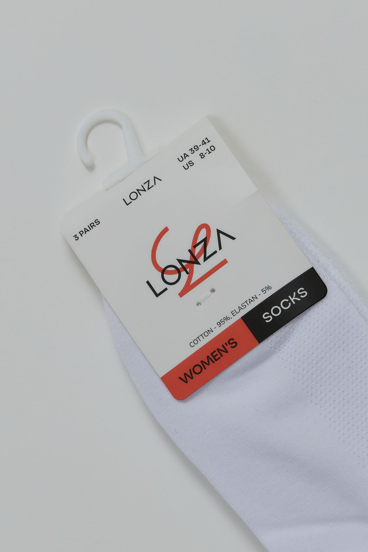 Шкарпетки бавовняні жіночі 3 шт. Lonza 39-41 нар. 200547 - Вид 2 - інтернет магазин sandalini.ua