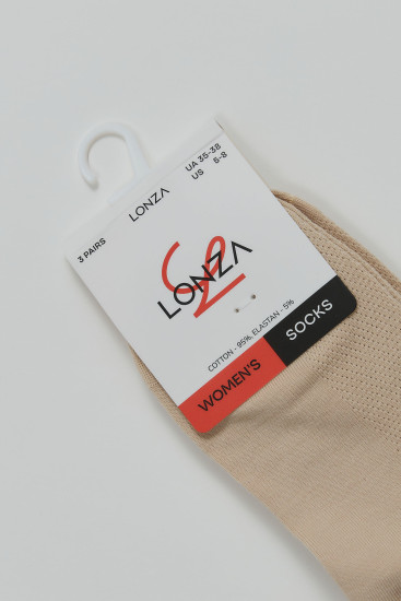 Носки хлопковые женские 3 шт. Lonza 35-38 р. 200556