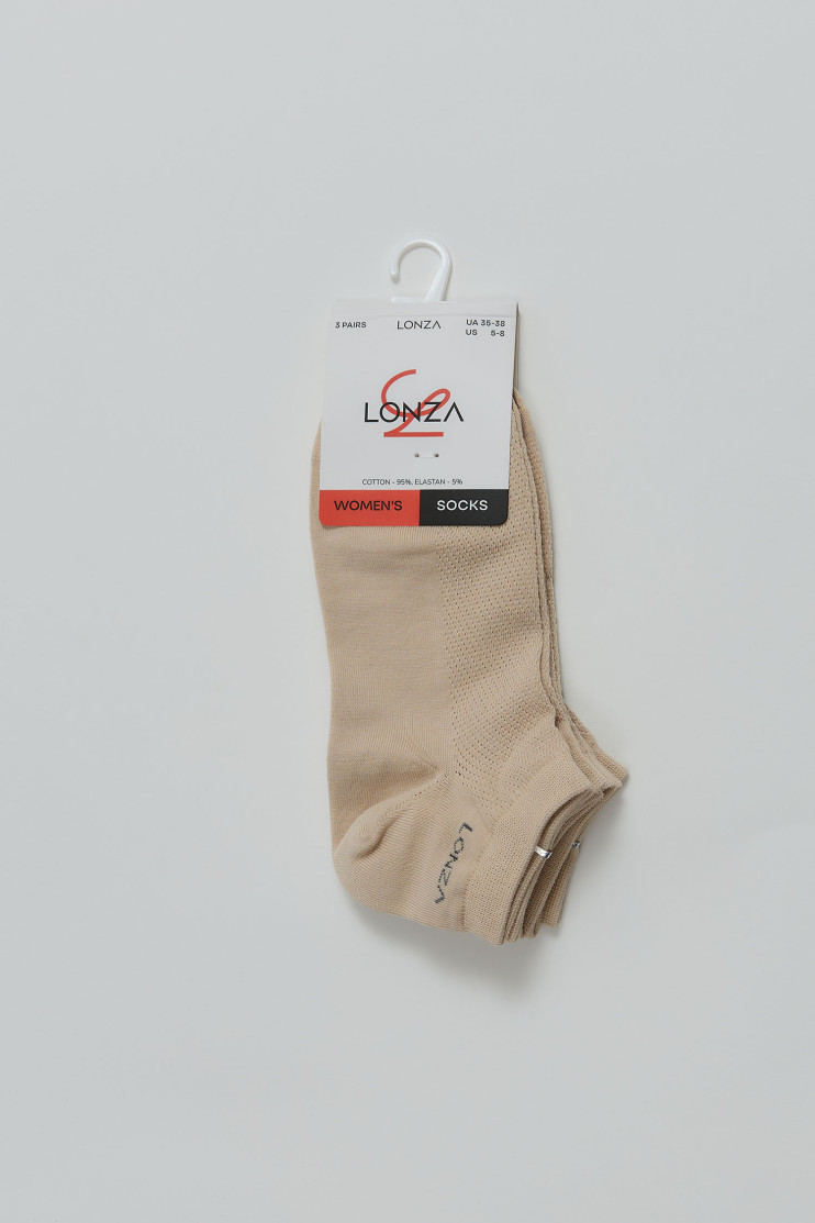 Шкарпетки бавовняні жіночі 3 шт. Lonza 35-38 нар. 200556 - Вид 1 - інтернет магазин sandalini.ua