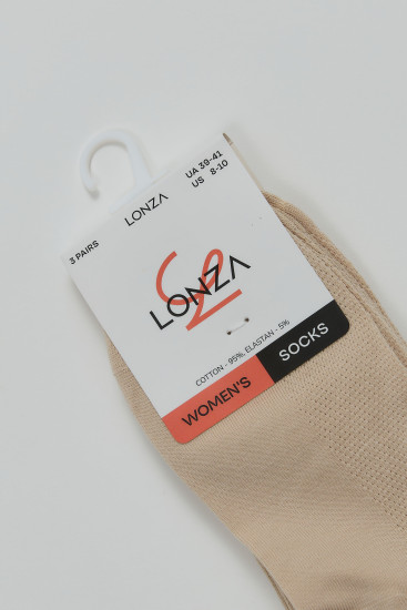 Носки хлопковые женские 3 шт. Lonza 39-41 р. 200557