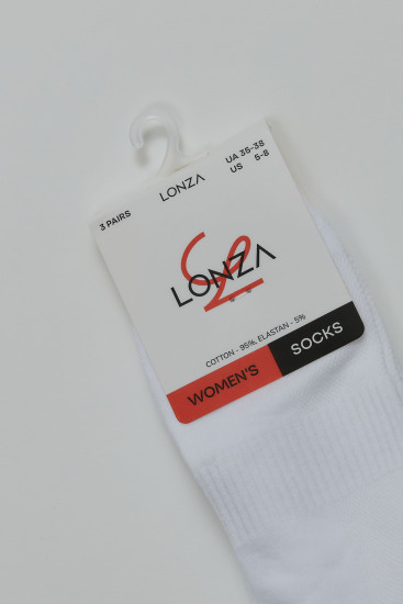 Носки хлопковые женские 3 шт. 35-38 р. Lonza 200569