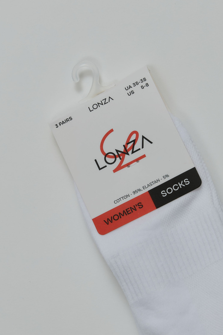 Шкарпетки бавовняні жіночі 3 шт. 35-38 нар. Lonza 200569 - Вид 2 - інтернет магазин sandalini.ua