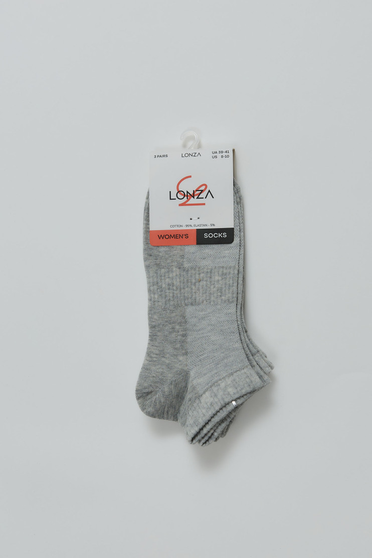 Носки хлопковые женские 3 шт. Lonza 39-41 р. 200582 - Вид 1 - интернет магазин sandalini.ua