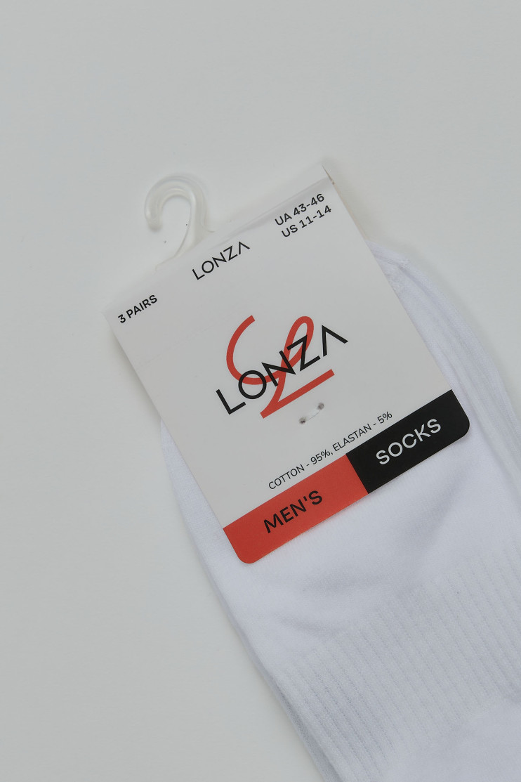 Носки хлопковые мужские 3 шт. Lonza 43-46 р. 200683 - Вид 2 - интернет магазин sandalini.ua