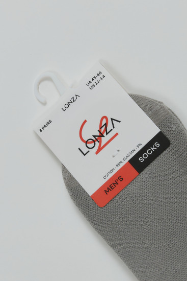 Следы хлопковые мужские 3 шт. Lonza 43-46 р. 200673