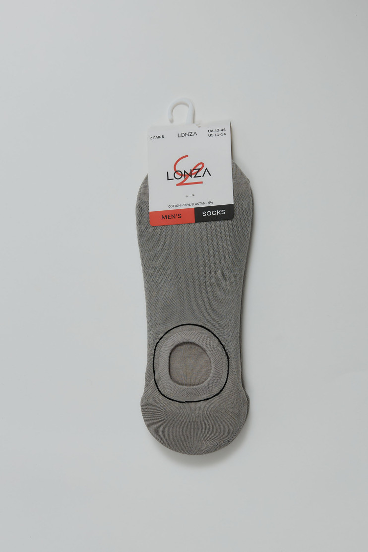 Следы хлопковые мужские 3 шт. Lonza 43-46 р. 200673 - Вид 1 - интернет магазин sandalini.ua