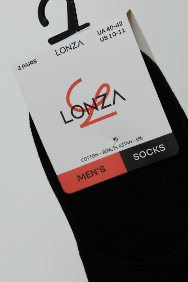 Сліди бавовняні чоловічі 3 шт. Lonza 40-42р. 200662