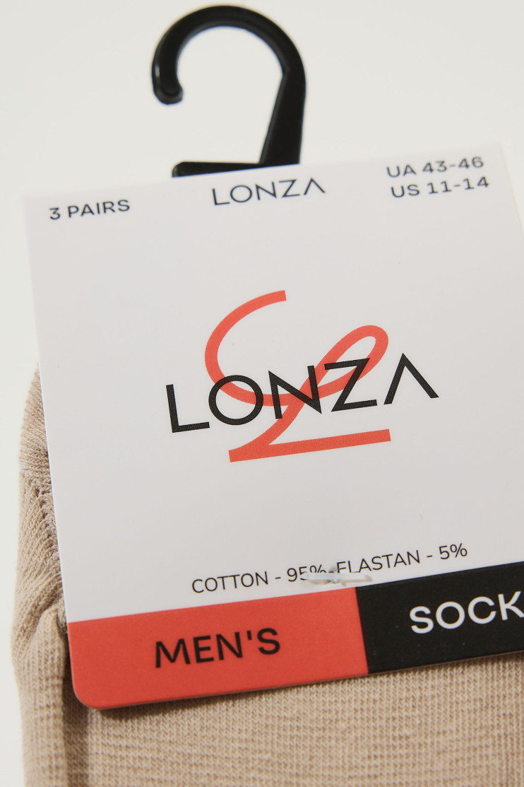 Сліди бавовна чоловіча 3 шт. Lonza 43-46р. 200667 - Вид 2 - інтернет магазин sandalini.ua