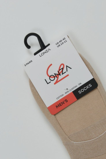 Сліди бавовняні чоловічі 3 шт. Lonza 40-42р. 200666