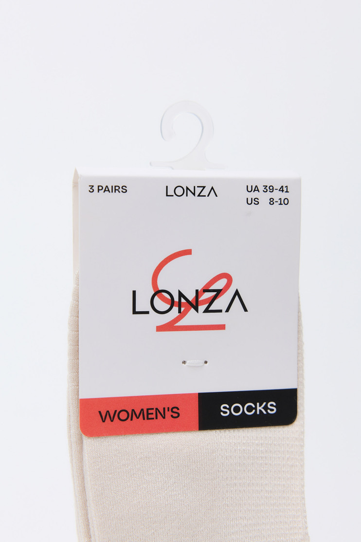 Носки женские 3 шт. Lonza 214245 - Вид 3 - интернет магазин sandalini.ua