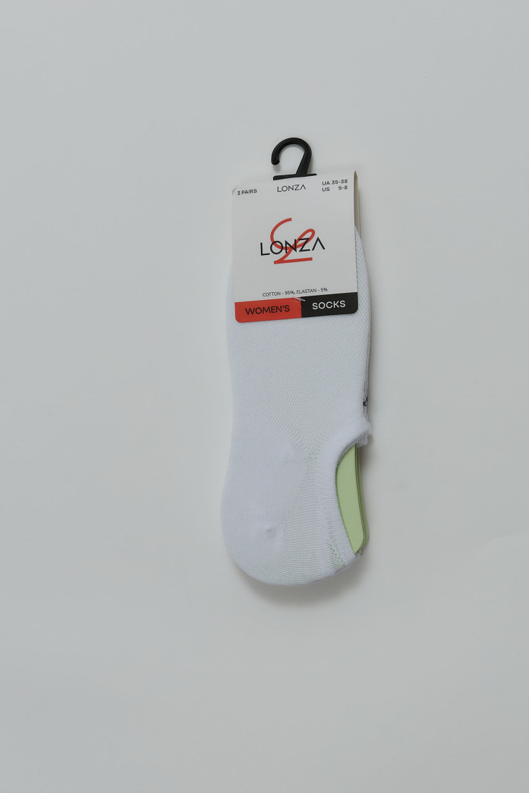 Следы хлопковые женские 3 шт. Lonza 35-38 р. 200550 - Вид 1 - интернет магазин sandalini.ua