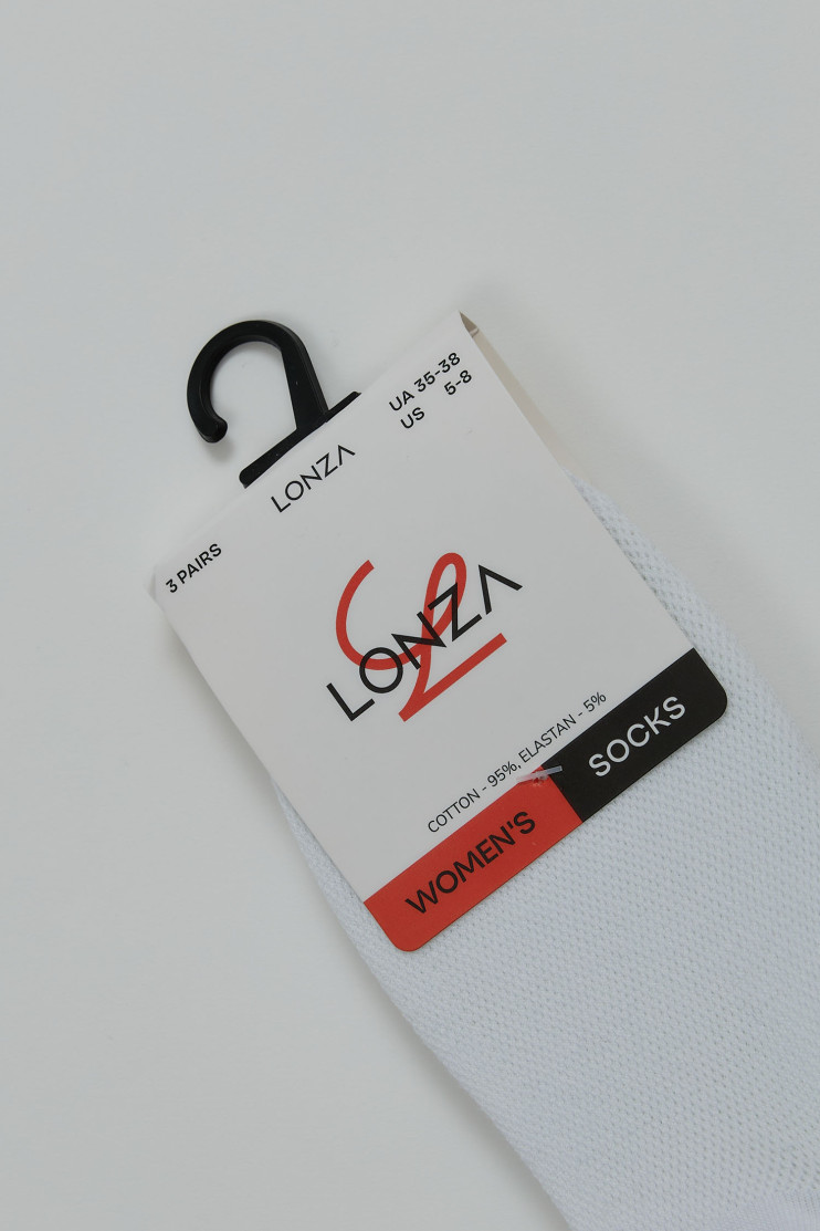 Следы хлопковые женские 3 шт. Lonza 35-38 р. 200550 - Вид 2 - интернет магазин sandalini.ua