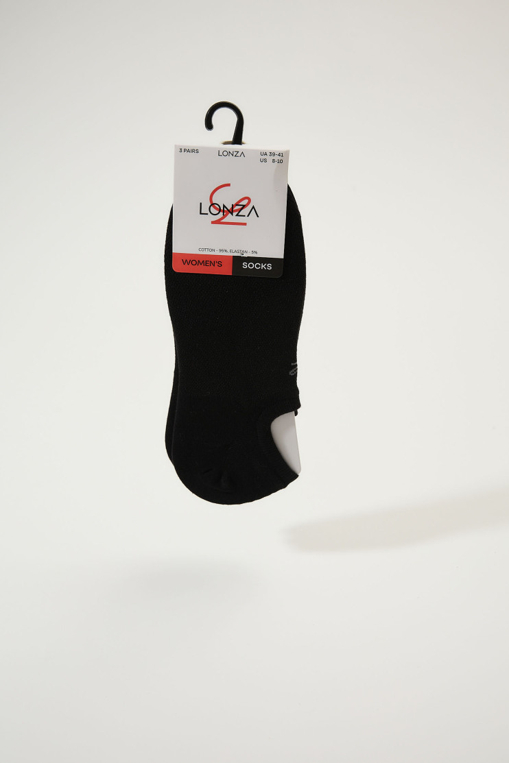 Сліди бавовна жіночі 3 шт. Lonza 39-41 нар. 200564 - Вид 3 - інтернет магазин sandalini.ua