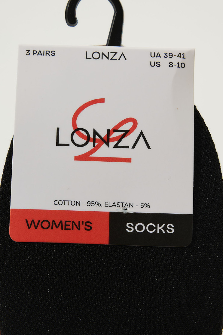 Сліди бавовна жіночі 3 шт. Lonza 39-41 нар. 200564 - Вид 6 - інтернет магазин sandalini.ua