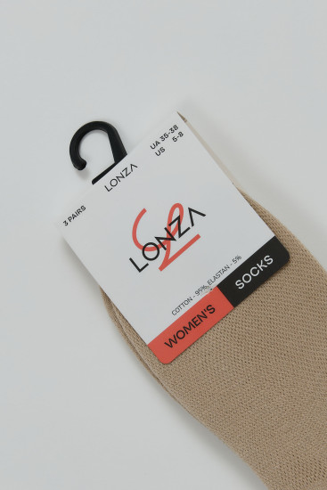 Следы хлопковые женские 3 шт. Lonza 35-38 р. 200571