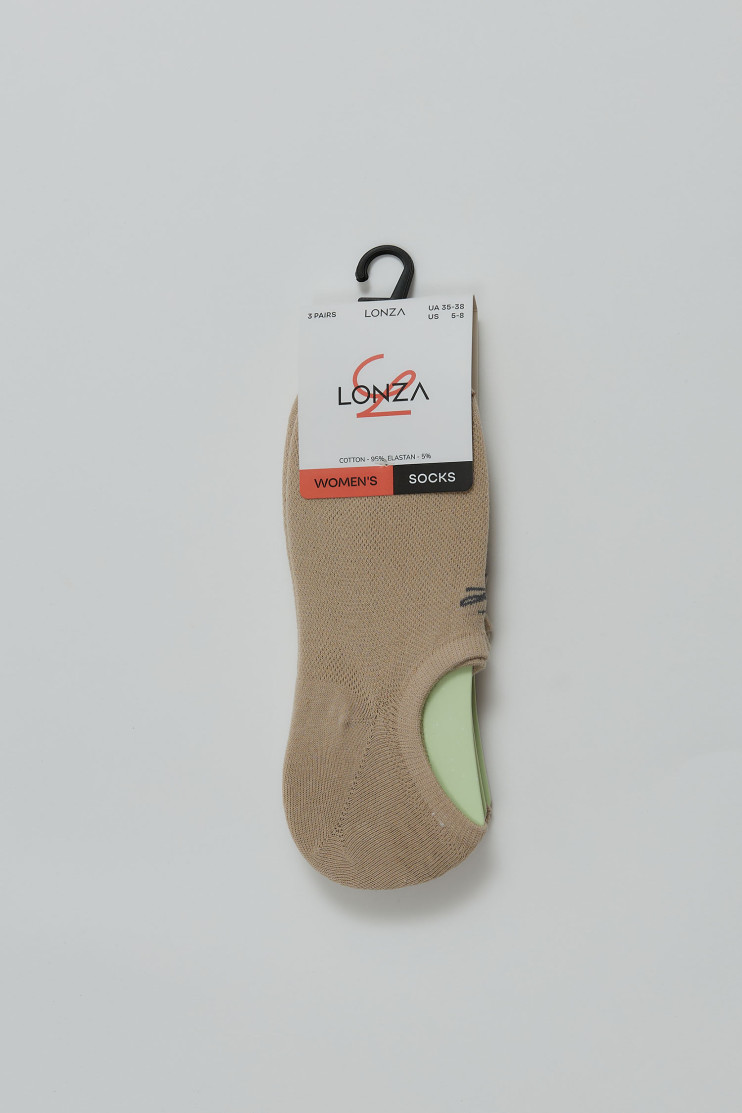 Следы хлопковые женские 3 шт. Lonza 35-38 р. 200571 - Вид 1 - интернет магазин sandalini.ua