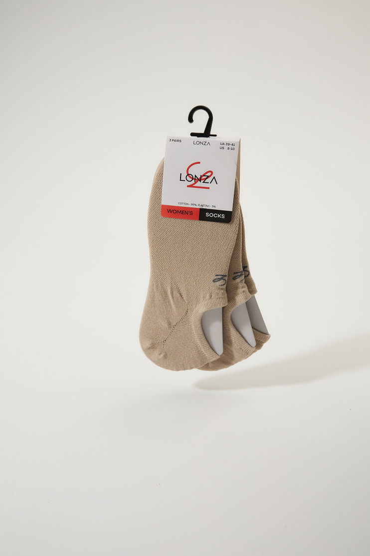 Сліди бавовна жіночі 3 шт. Lonza 39-41 р. 200577 - Вид 2 - інтернет магазин sandalini.ua