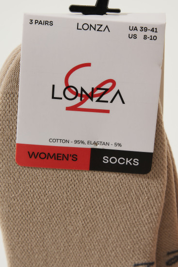 Следы хлопок женские 3 шт. Lonza 39-41 р. 200577