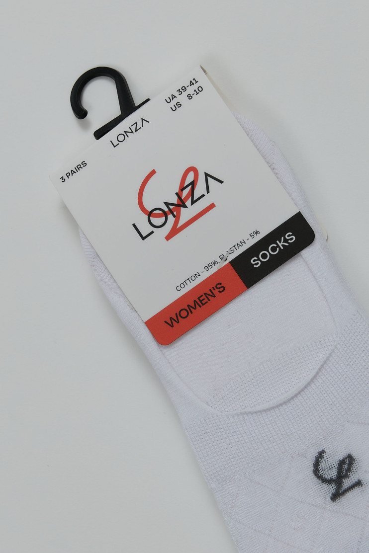 Следы хлопковые женские 3 шт. Lonza 39-41 р. 200540 - Вид 2 - интернет магазин sandalini.ua