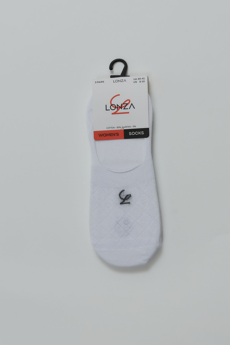 Следы хлопковые женские 3 шт. Lonza 39-41 р. 200540 - Вид 1 - интернет магазин sandalini.ua