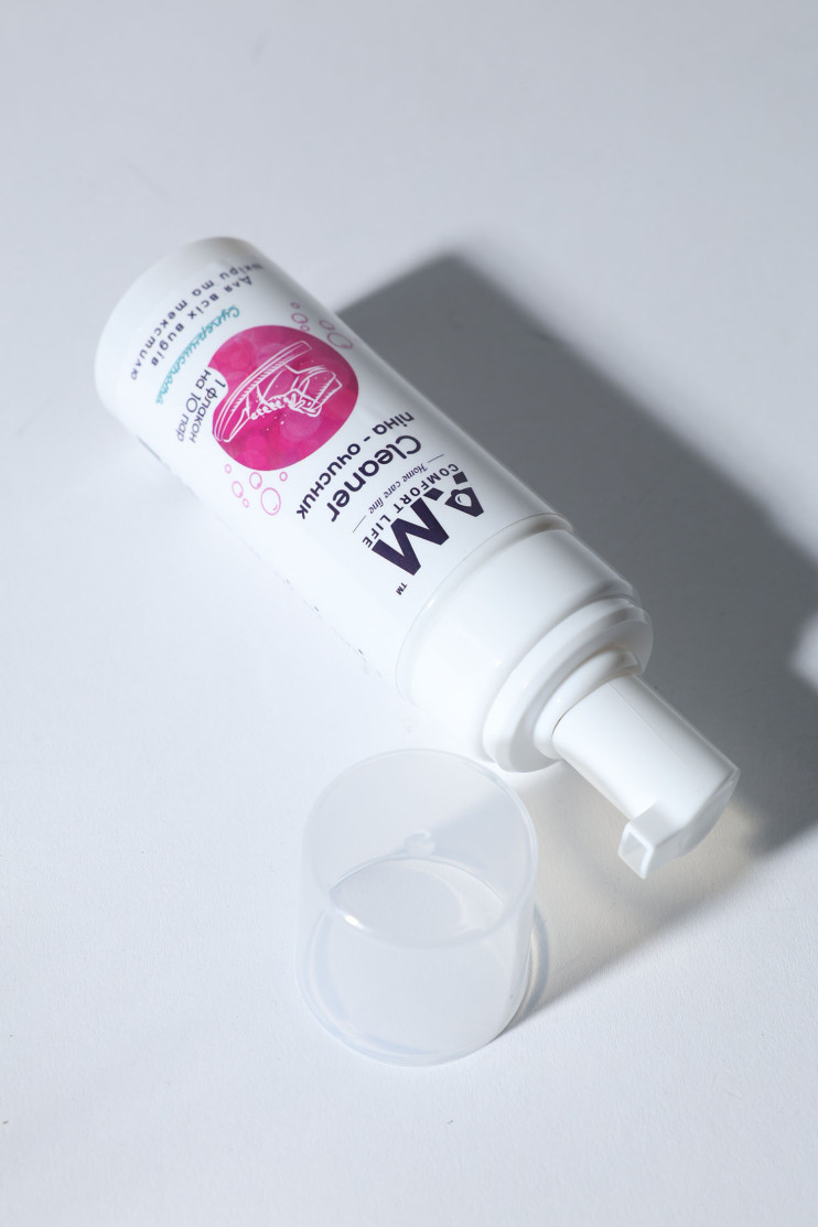 Cleaner пена-очиститель Comfort Life для обуви и одежды 150 мл АМ 152051 - Вид 3 - интернет магазин sandalini.ua