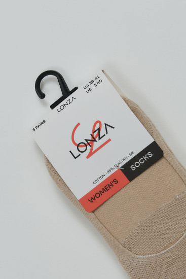 Следы хлопковые женские 3 шт. Lonza 39-41 р. 200548