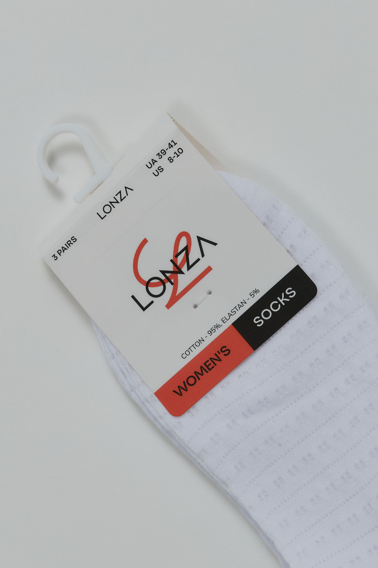 Шкарпетки бавовняні жіночі 3 шт. Lonza 39-41 нар. 200857 - Вид 2 - інтернет магазин sandalini.ua