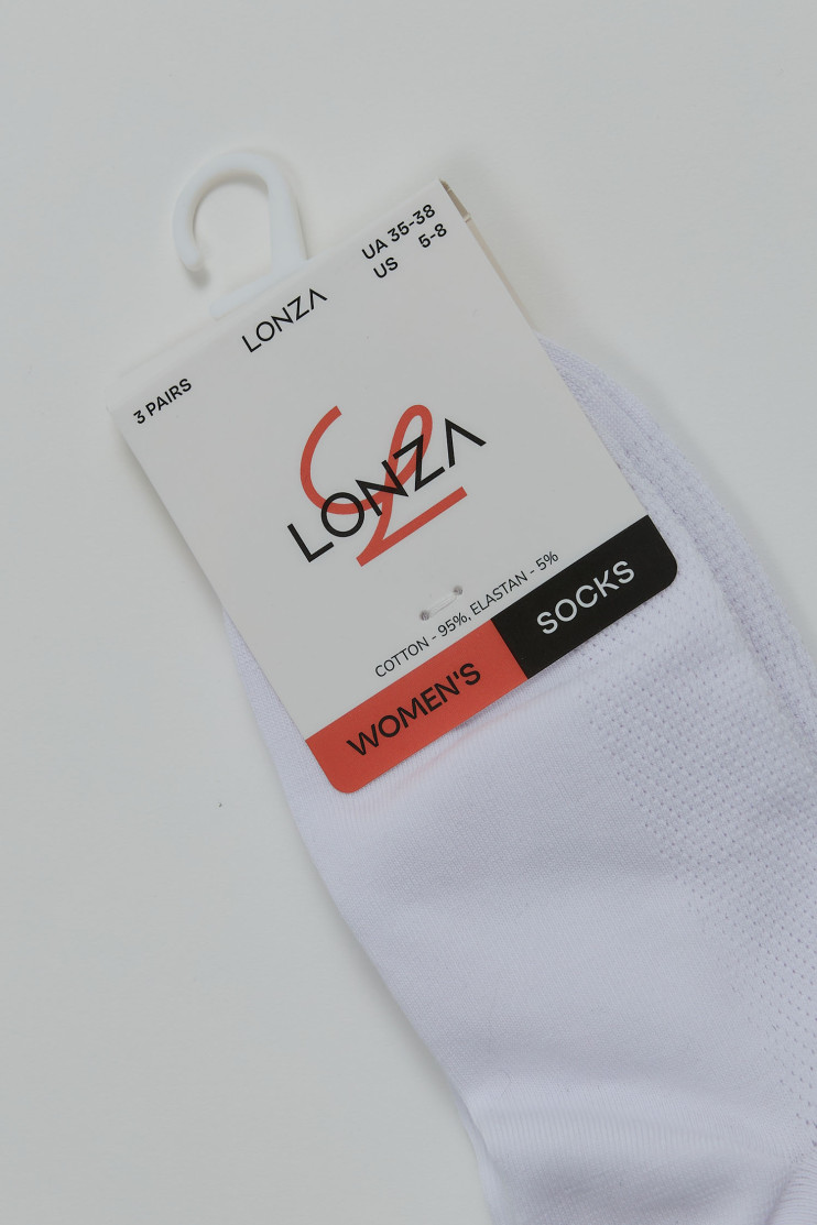 Шкарпетки бавовняні жіночі 3 шт. Lonza 35-38 нар. 200545 - Вид 3 - інтернет магазин sandalini.ua